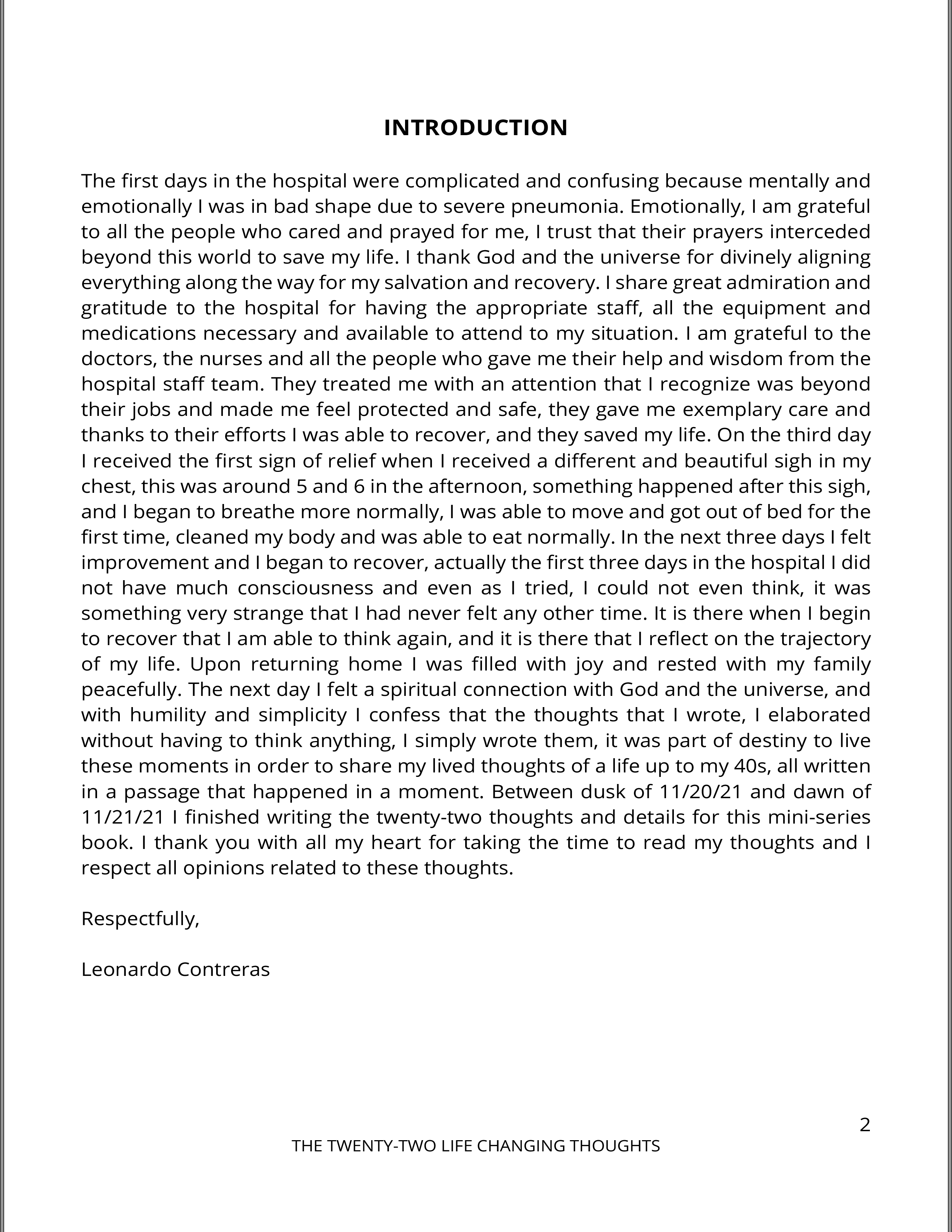 Page 2 - THE TWENTY TWO LIFE CHANGING THOUGHTS